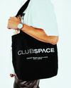 Space Black Denim Tote Bag