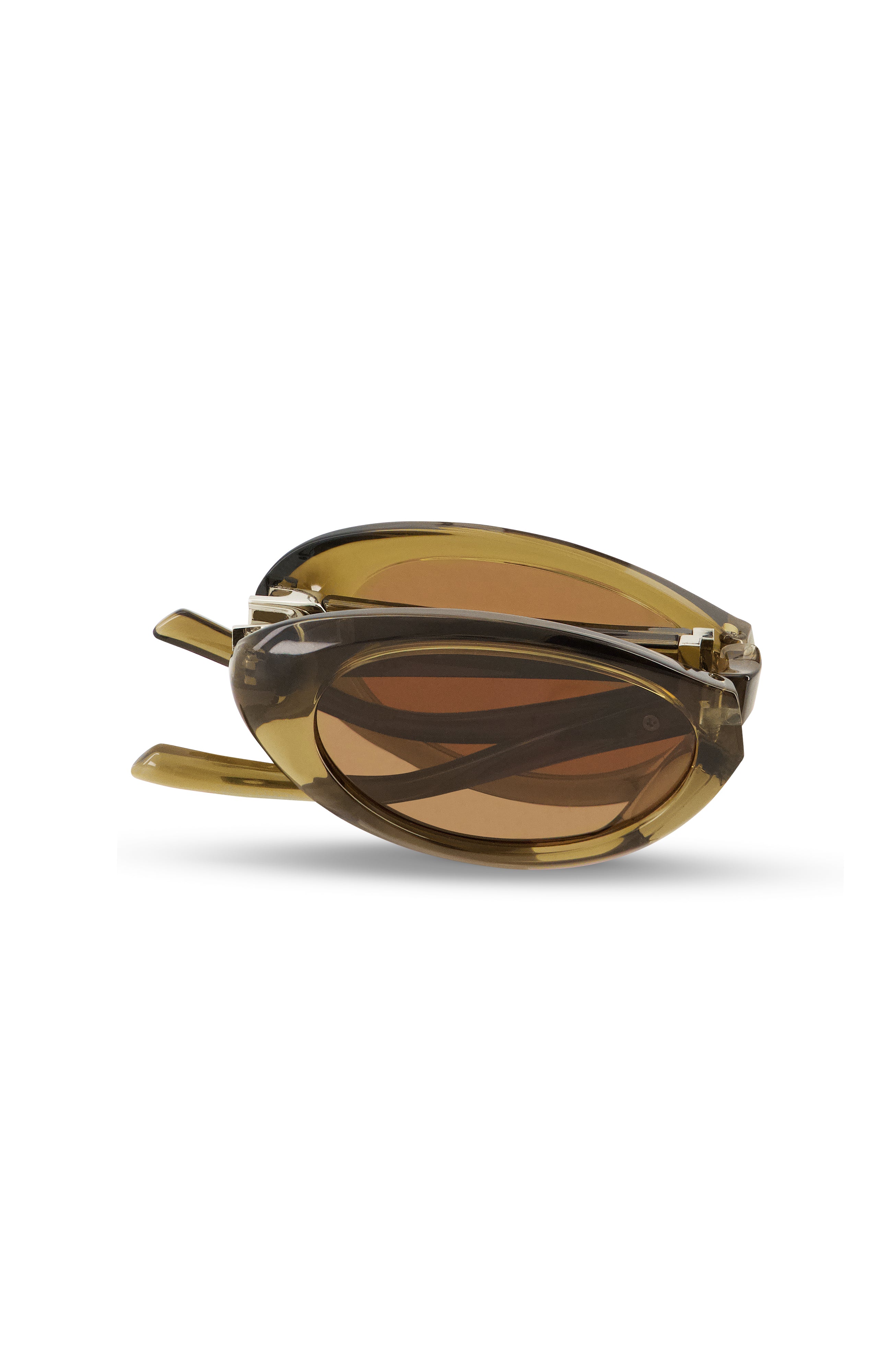 SPACE BROWN OVAL SUNGLASSES