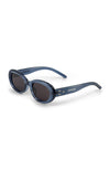 SPACE BLUE OVAL SUNGLASSES