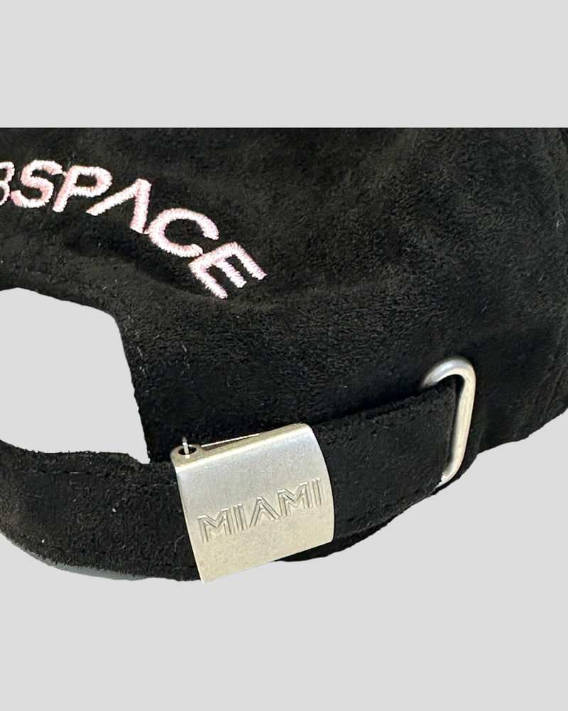 SPACE IS THE PLACE Faux Suede Hat (Black/Pink)