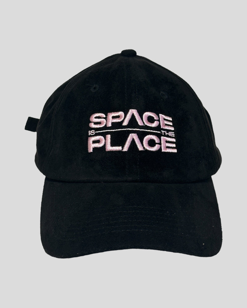 SPACE IS THE PLACE Faux Suede Hat (Black/Pink)