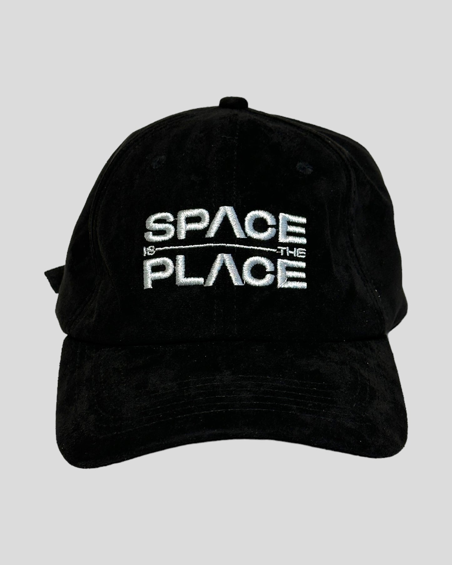 SPACE IS THE PLACE Faux Suede Hat (black/silver)