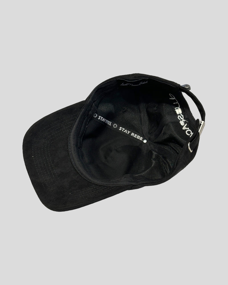 SPACE IS THE PLACE Faux Suede Hat (black/silver)