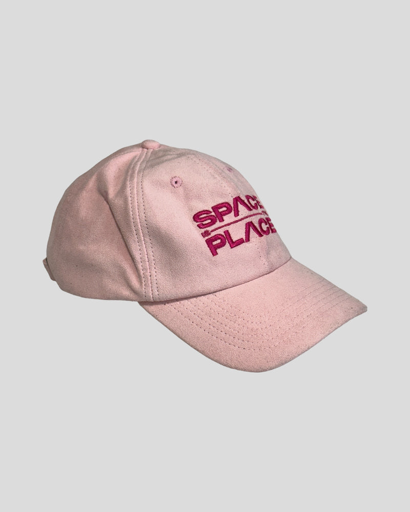 SPACE IS THE PLACE Faux Suede Hat (Pink)