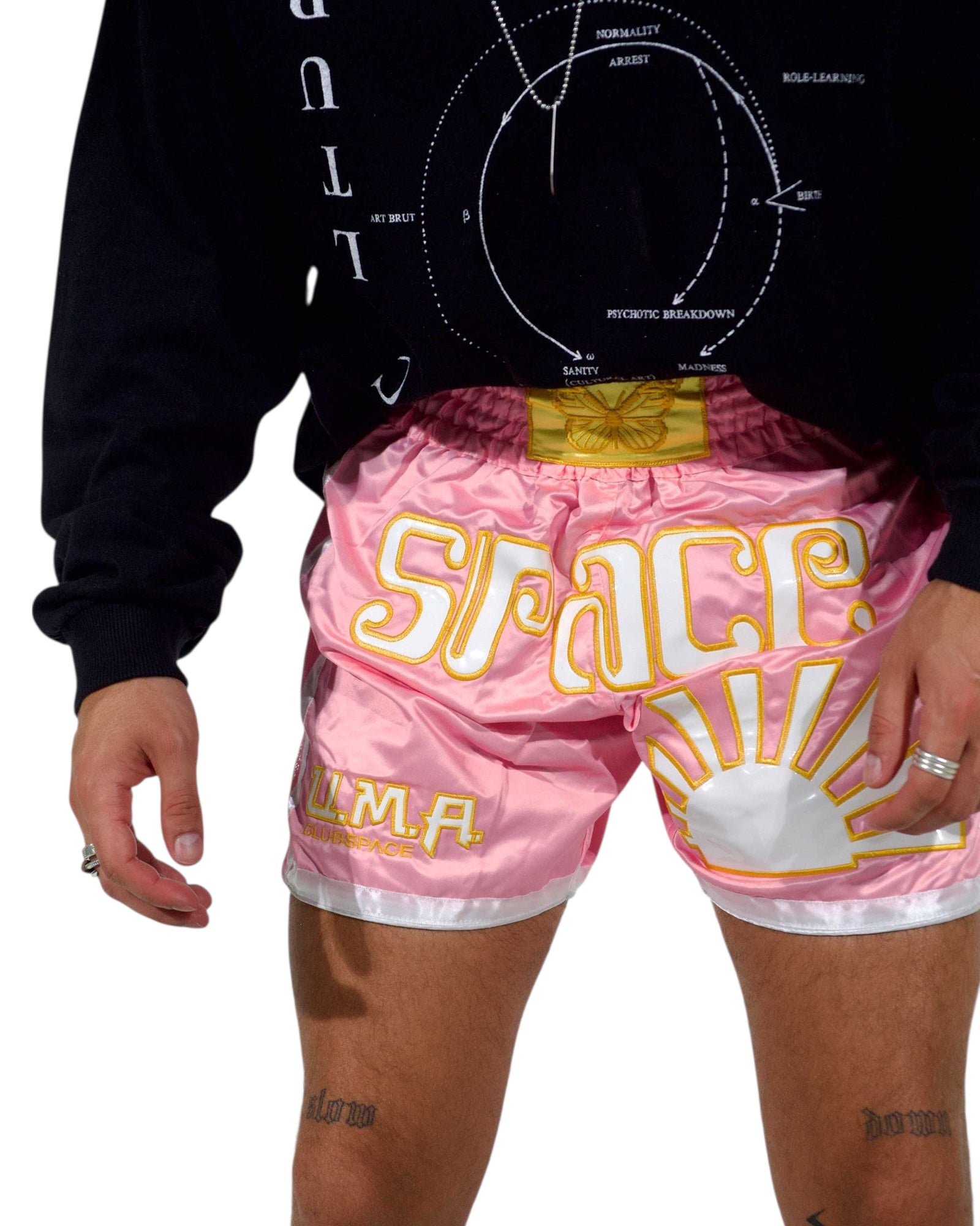 Space Muay Thai Shorts (Pink)