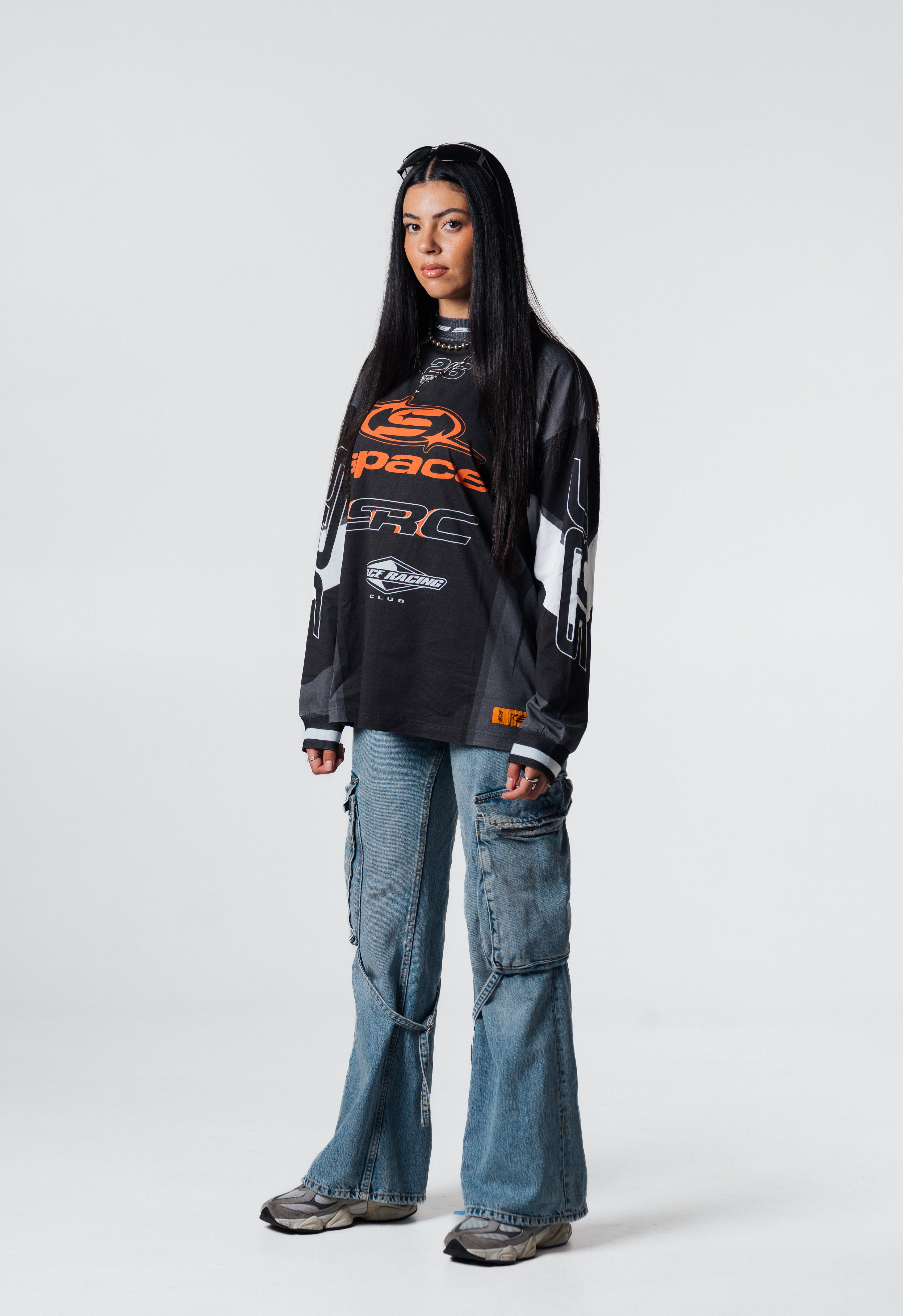 SPACE RACING CLUB MOTO JERSEY-BLACK