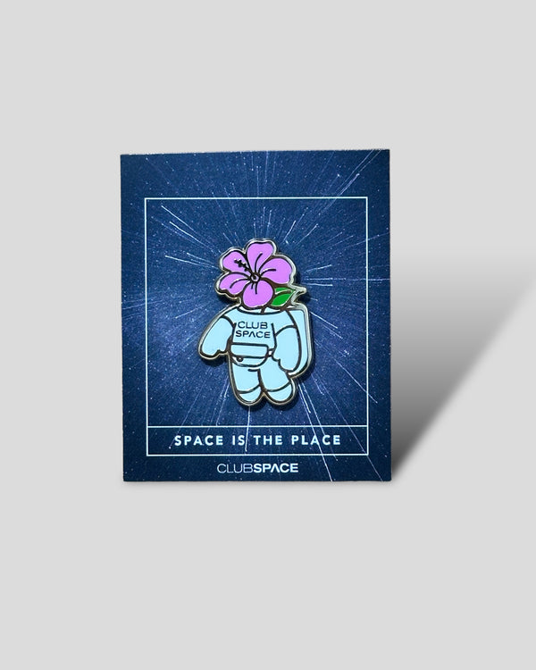 Flower Astronaut Space Pin