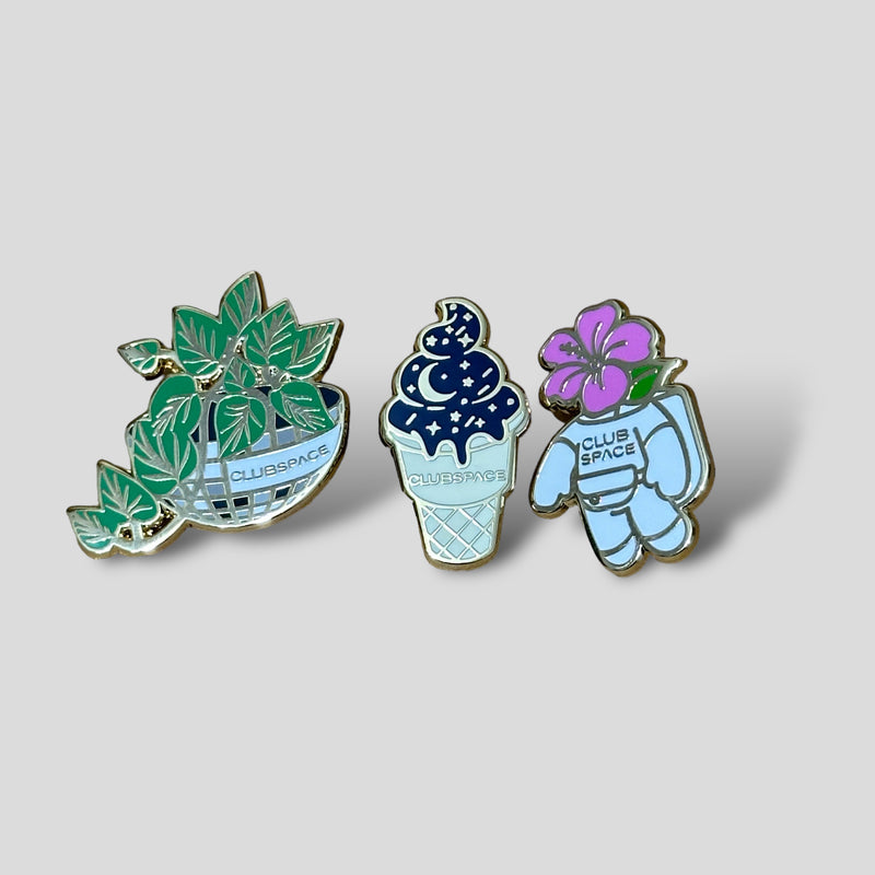 Flower Astronaut Space Pin