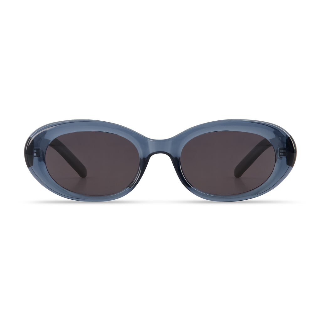SPACE BLUE OVAL SUNGLASSES