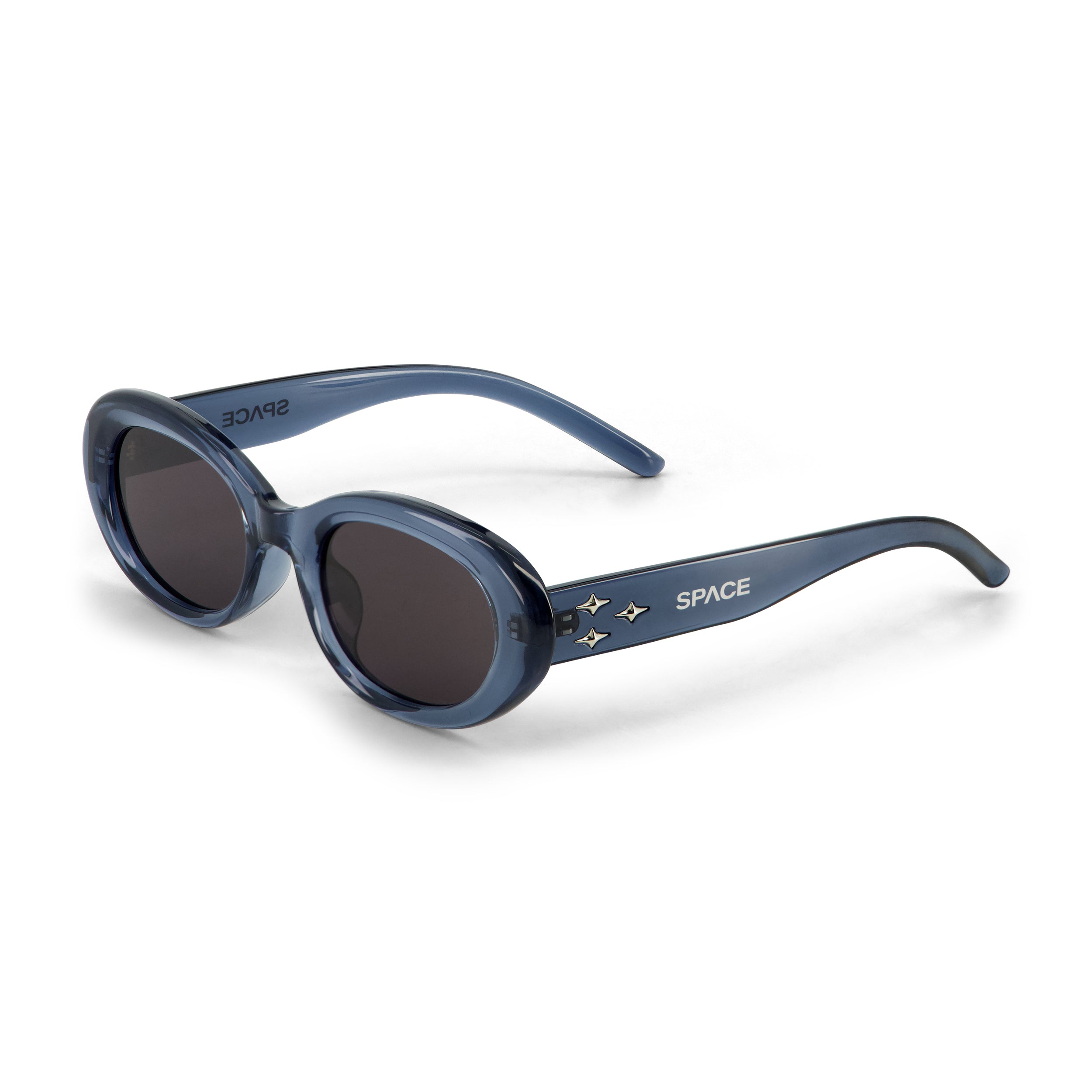 SPACE BLUE OVAL SUNGLASSES