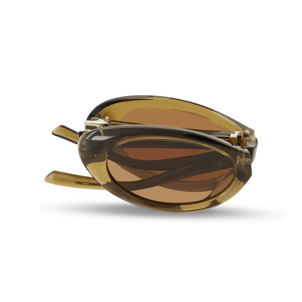 SPACE BROWN OVAL SUNGLASSES