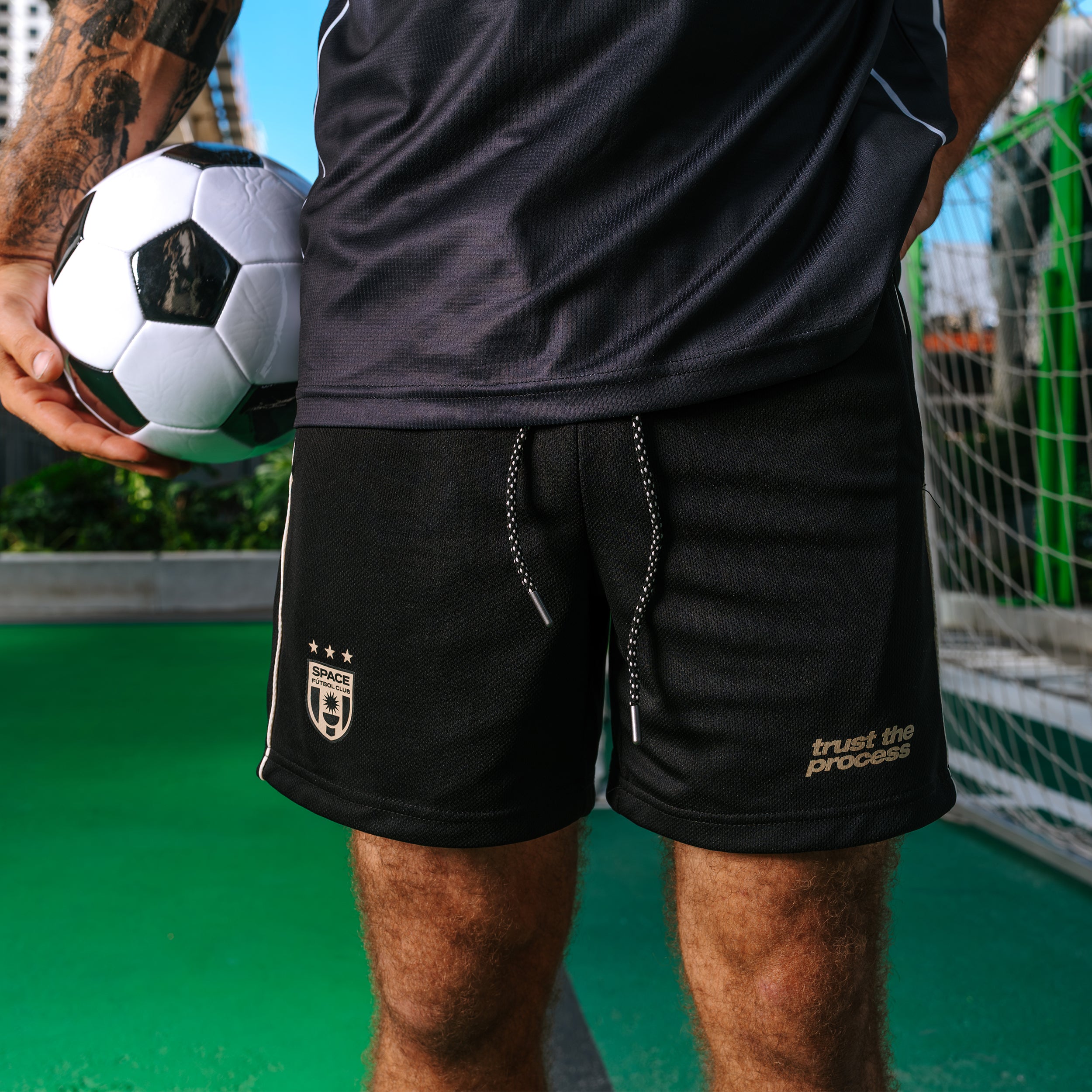 SPACE FC BLACK SHORTS