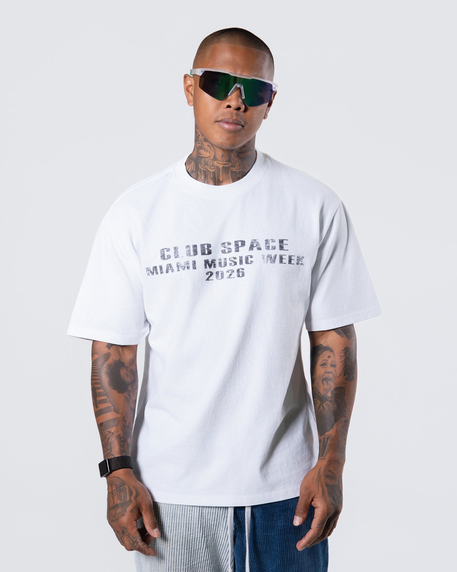 Club Space MMW lineup Tee White