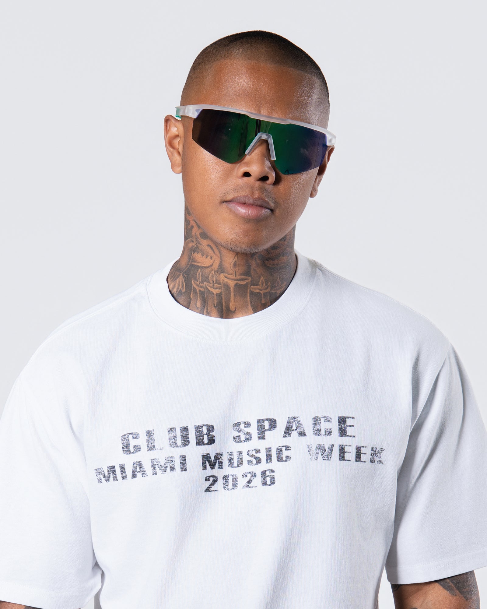 Club Space MMW lineup Tee White