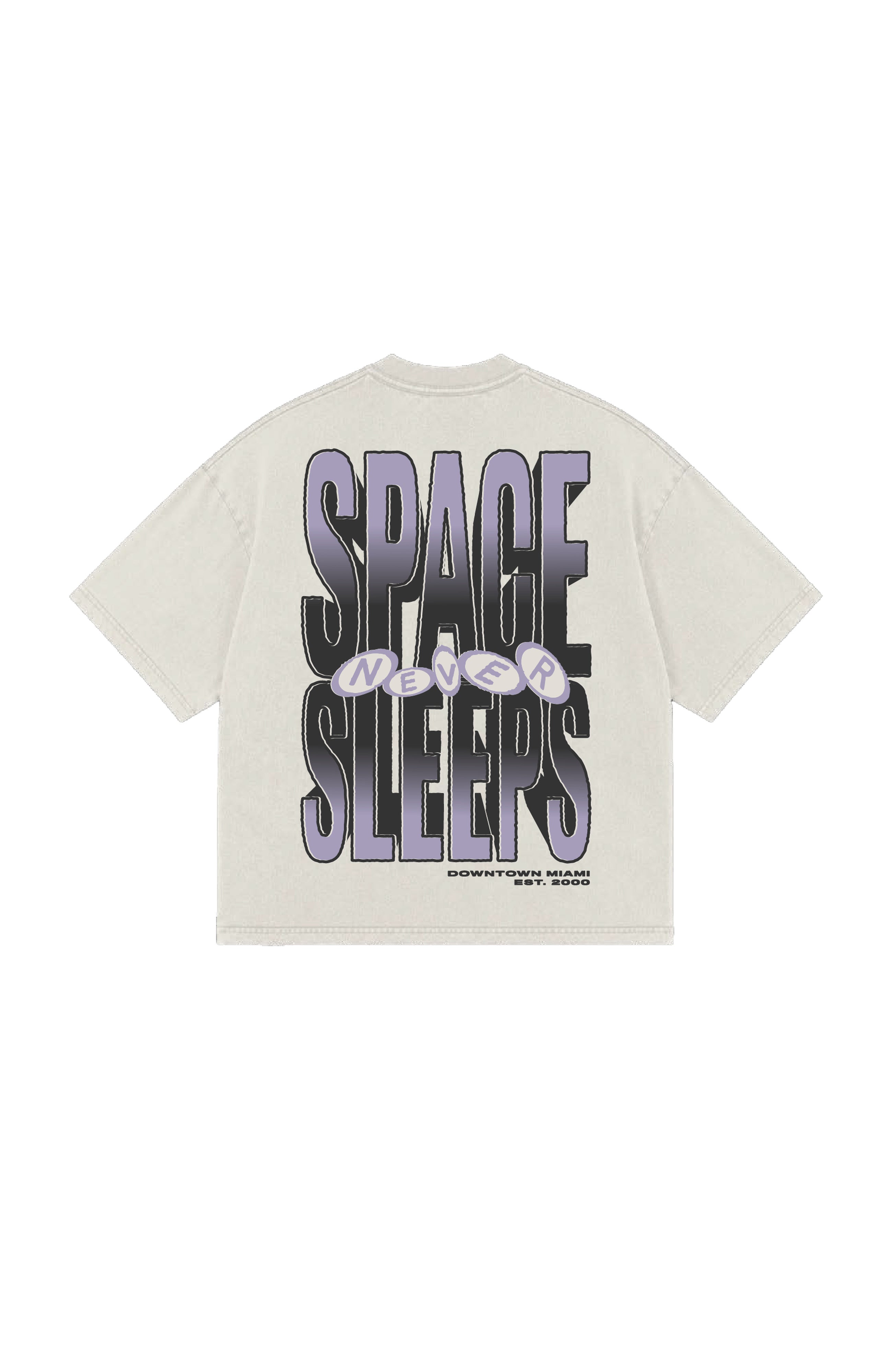 CLUB SPACE NEVER SLEEPS TEE-BONE