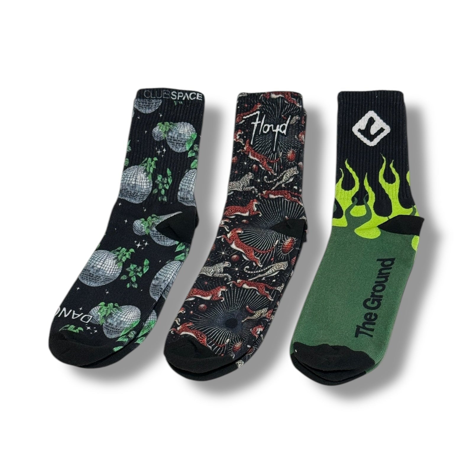 Trio Socks, Space, Floyd, The Ground