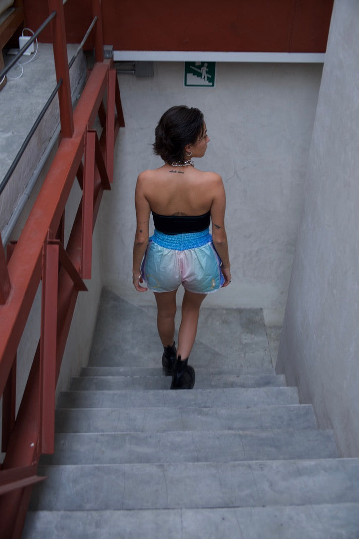 Space Muay Thai Shorts (Rainbow)