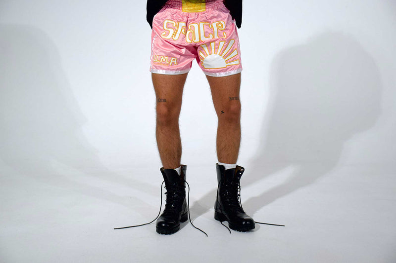 Space Muay Thai Shorts (Pink)