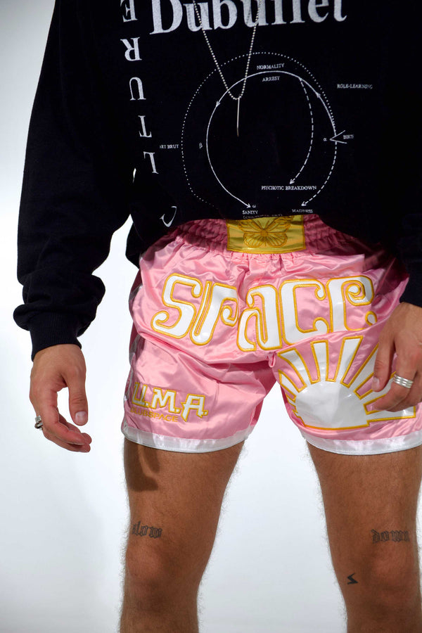 Space Muay Thai Shorts (Pink)