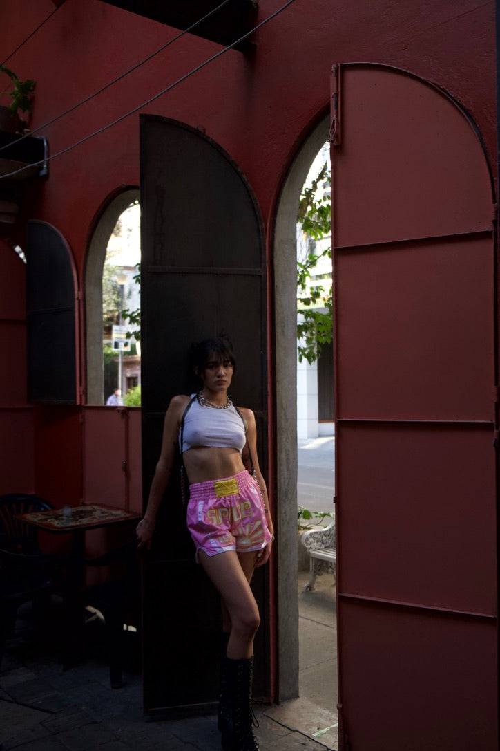 Space Muay Thai Shorts (Pink)