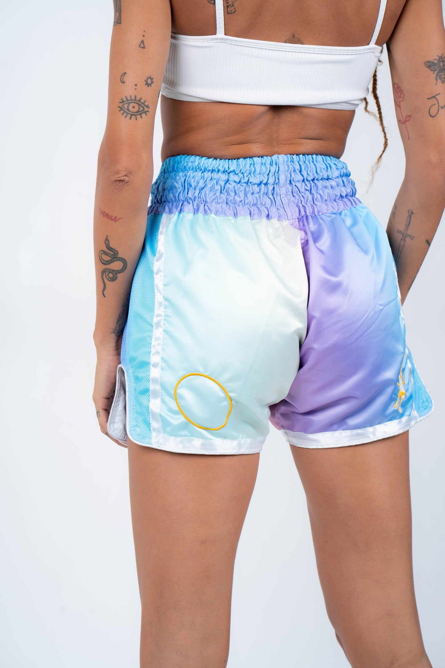 Space Muay Thai Shorts (Rainbow)